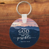 Matthew 19:26 met God alles is mogelijk Sleutelhanger (Voorkant)