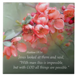 Matthew 19:26 met GOD Alles is mogelijk Tegeltje