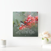 Matthew 19:26 met GOD Alles is mogelijk Vierkante Klok (Huis)