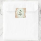 Matthew 19:26 met God alles is mogelijk Vierkante Sticker (Tas)