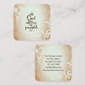 Matthew 19:26 met God alles is mogelijk Vierkante Visitekaartje (Voorkant / Achterkant)