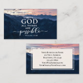 Matthew 19:26 met God alles is mogelijk Visitekaartje (Voorkant / Achterkant)