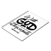 Matthew 19:26 met God is alles mogelijk. Notitieboek (Linkerzijde)