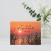 Matthew 19:26 Met God zijn alles mogelijk Briefkaart (Staand voorkant)