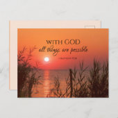 Matthew 19:26 Met God zijn alles mogelijk Briefkaart (Voorkant / Achterkant)