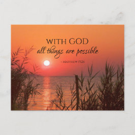 Matthew 19:26 Met God zijn alles mogelijk Briefkaart