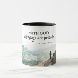 Matthew 19:26 Met God zijn alles mogelijk Mok