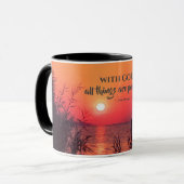 Matthew 19:26 Met God zijn alles mogelijk Mok (Voorkant links)