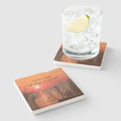 Matthew 19:26 Met God zijn alles mogelijk Stenen Onderzetter (Zijkant)