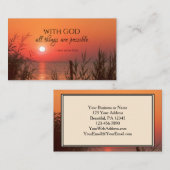 Matthew 19:26 Met God zijn alles mogelijk Visitekaartje (Voorkant / Achterkant)