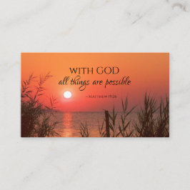Matthew 19:26 Met God zijn alles mogelijk Visitekaartje