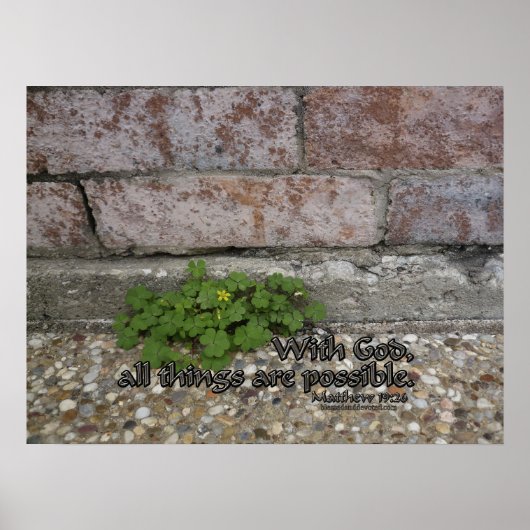 Matthew 19:26 poster (Voorkant)