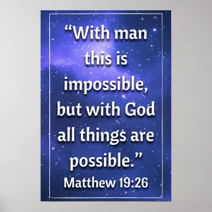Matthew 19:26 poster