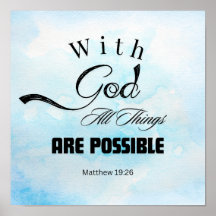 Matthew 19:26 typografie ontwerp