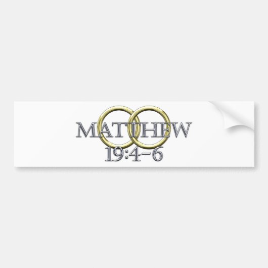 Matthew 19:4-6 bumpersticker (Voorkant)
