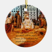 Matthew 1:21 Nativiteitsscène Ornament (Voorkant)