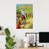 Matthew 21:1-11 Jezus wordt verwelkomd als koning  Poster (Thuiskantoor)