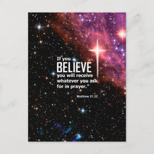 Matthew 21:22 briefkaart