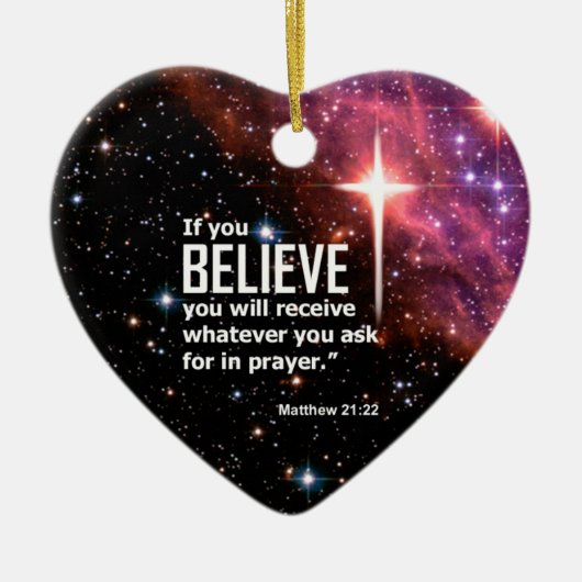 Matthew 21:22 keramisch ornament (Voorkant)