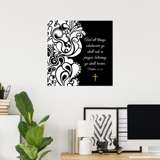 Matthew 21:22 poster (Thuiskantoor)