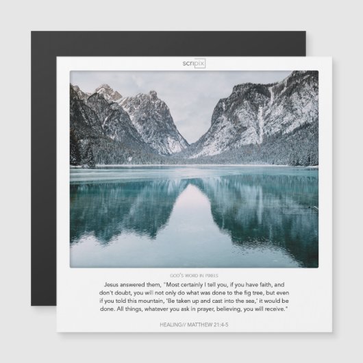 Matthew 21:4-5 HEALING SCRIPIX magnetische kaart Magnetische Uitnodiging (Voorkant / Achterkant)