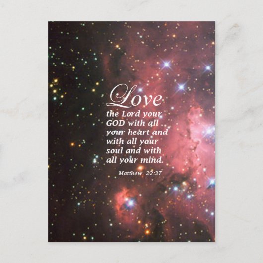 Matthew 22:37 briefkaart (Voorkant)