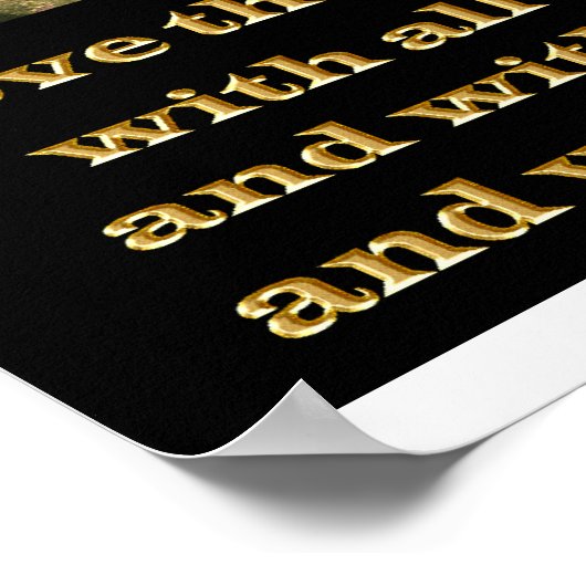 Matthew 22:37 Christelijke kunstbrug Poster (Hoek)