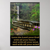 Matthew 22:37 Christelijke kunstbrug Poster (Voorkant)