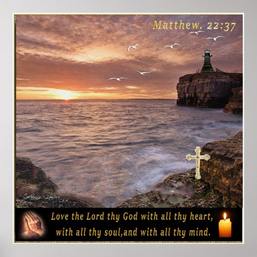 Matthew 22:37 poster (Voorkant)