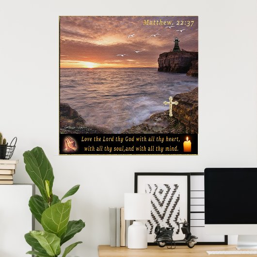 Matthew 22:37 poster (Thuiskantoor)
