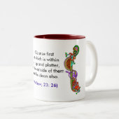 Matthew 23, 26 koffie-Mok Tweekleurige Koffiemok (Voorkant rechts)