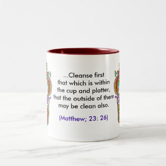 Matthew 23, 26 koffie-Mok Tweekleurige Koffiemok