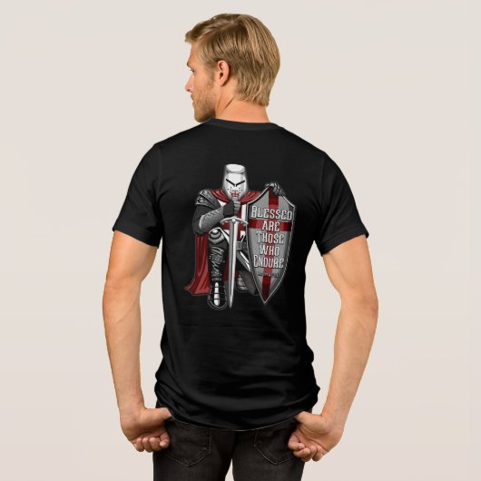 Matthew 24:13 Tri-Blend shirt (Achterkant volledig)