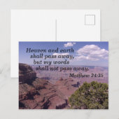 Matthew 24:35 De hemel en de aarde zullen weggaan Briefkaart (Voorkant / Achterkant)