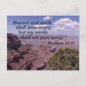 Matthew 24:35 De hemel en de aarde zullen weggaan Briefkaart (Voorkant)