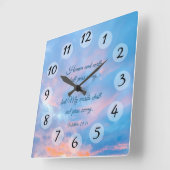 Matthew 24:35 vierkante klok (Hoek)