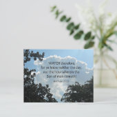 Matthew 25:13 Kijk dus.... Briefkaart (Staand voorkant)