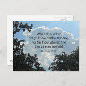 Matthew 25:13 Kijk dus.... Briefkaart (Voorkant / Achterkant)