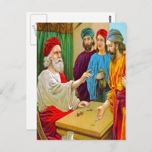 Matthew 25:14-30 Parable of the Talents briefkaart (Voorkant / Achterkant)