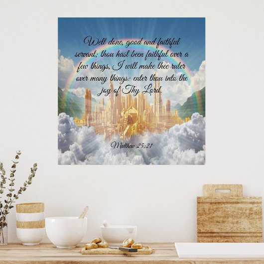Matthew 25:21 poster (Keuken)
