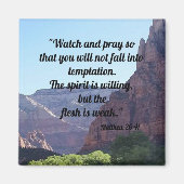 Matthew 26:41 magneet (Voorkant)