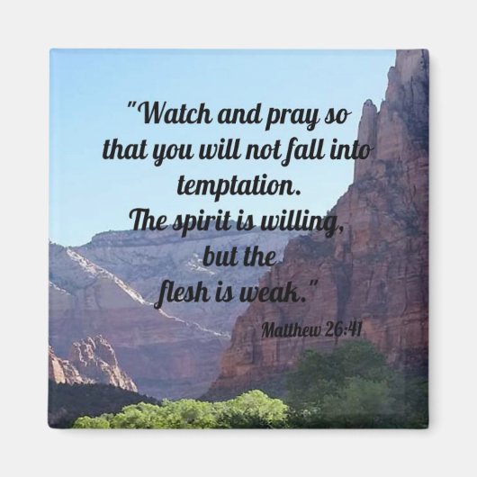 Matthew 26:41 magneet (Voorkant)