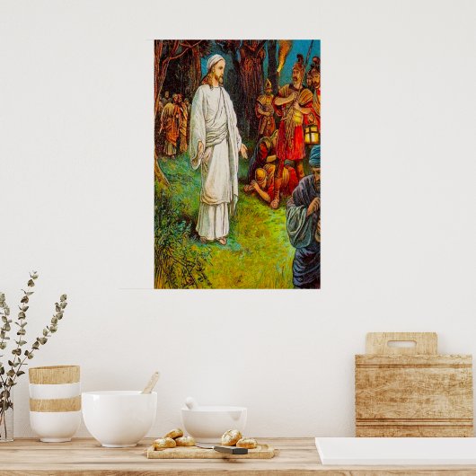 Matthew 26:47-50 Jezus is gearresteerd poster (Keuken)