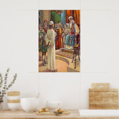 Matthew 26:57-68 De hoogste Priestervragen Jezus Poster (Keuken)