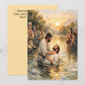 Matthew 28:19 Baptism Customizable Greeting Card Feestdagenkaart (Voorkant / Achterkant)