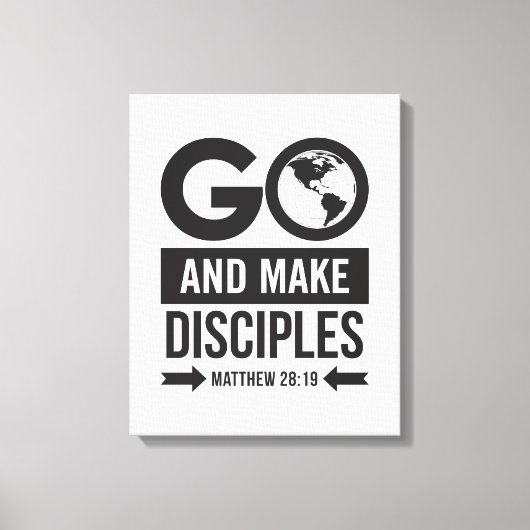 Matthew 28:19 canvas afdruk (Voorkant)