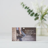 Matthew 28:19 ga daarom en maak disciples visitekaartje (Staand voorkant)