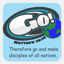 Matthew 28:19 vierkante sticker