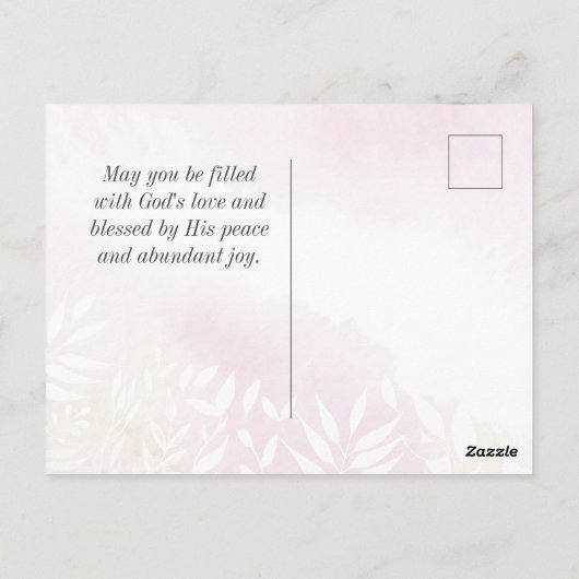 Matthew 28:20 ben ik altijd bij jou briefkaart (Achterkant)