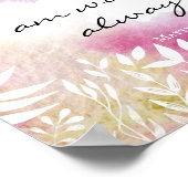 Matthew 28:20 ben ik altijd bij jou poster (Hoek)